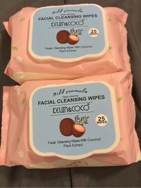 Kevin&Coco Coconut Facial Cleansing Wipes — 25 Wipes set of 2